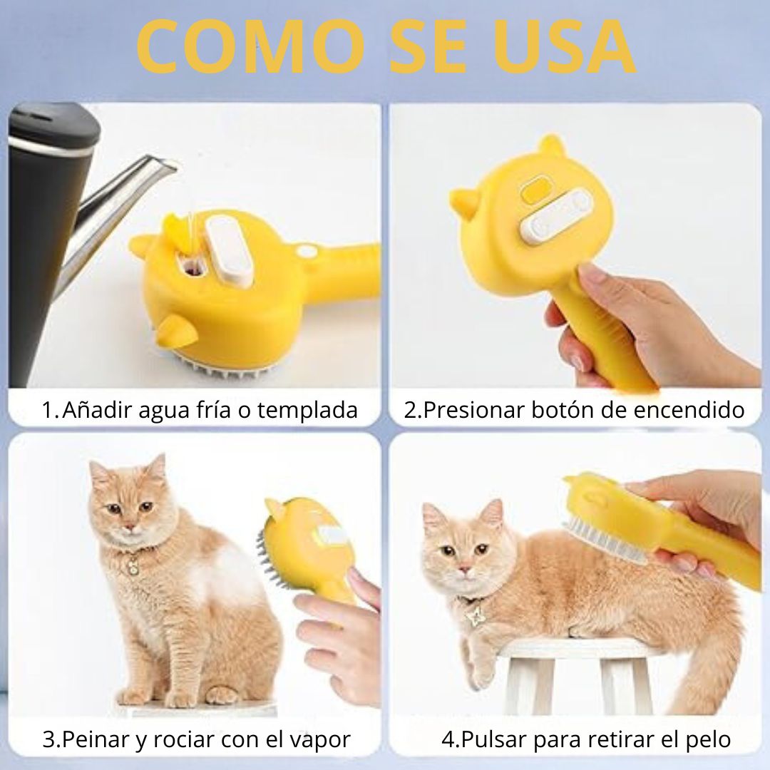 Limpieza Sin Esfuerzo y Relajación en Cada Pasada- El Cepillo que Cuida de Tu Mascota| PetBriss™